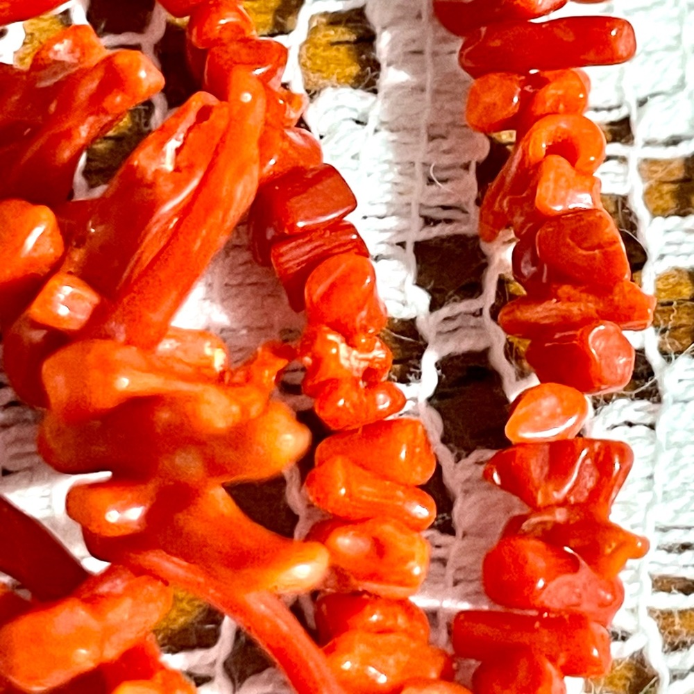 Vintage Natural Red Branch Coral Necklace - Picture 4 of 11